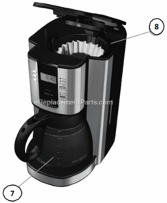 Page A Diagram and Parts List for BVMC-TJX37  Mr Coffee Coffee Maker